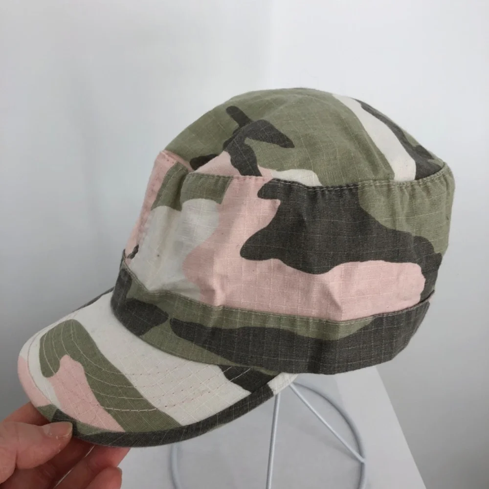 Rothco Womens Rustic Camo Fatigue Cap Pink Green‎ Outdoors Gorpcore Cotton NWT